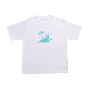 スライドショーキャンプ休暇Tシャツ - 白の画像を開く
